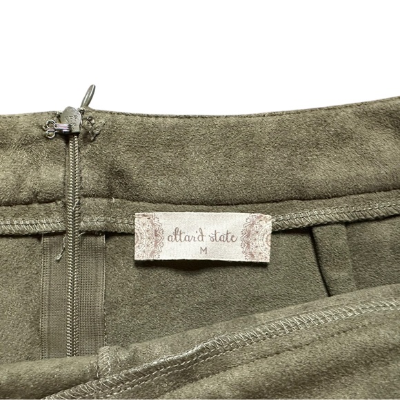 Altar’d State Faux Suede Button Front Skort Taupe Olive Brown Size M - Picture 2 of 4